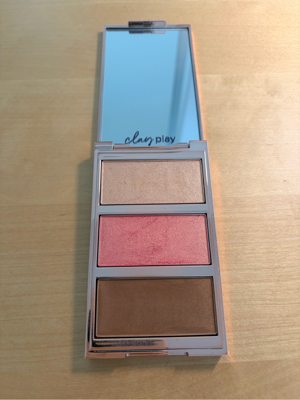 Tarrte Clay Play Trio — Champagne Highlight, Rosy Pink Blush & Warm Bronze